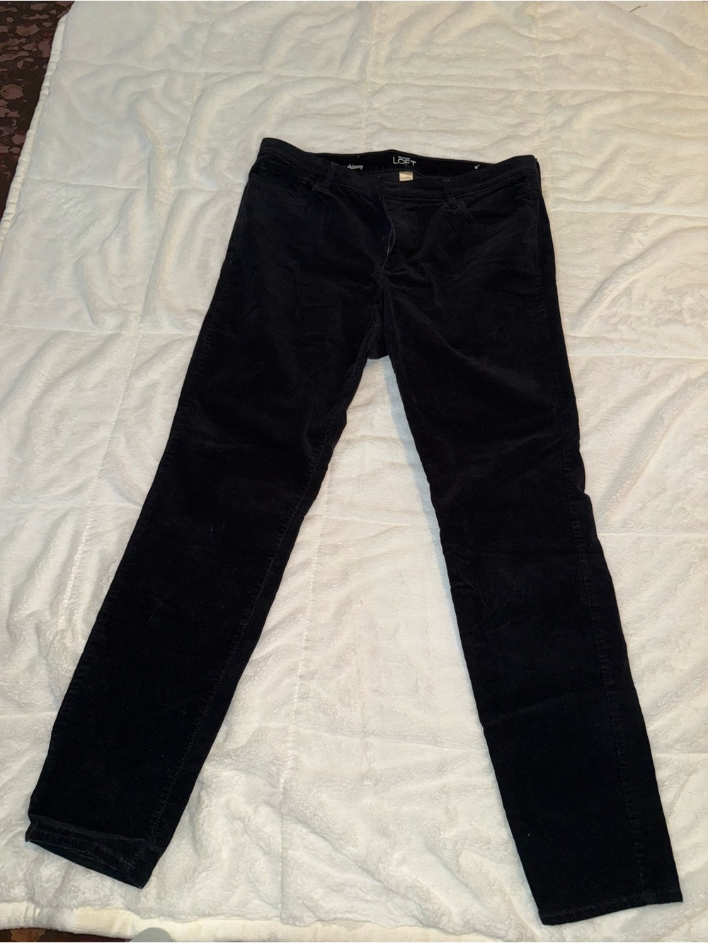 LOFT Black Skinny Corduroy Jeans